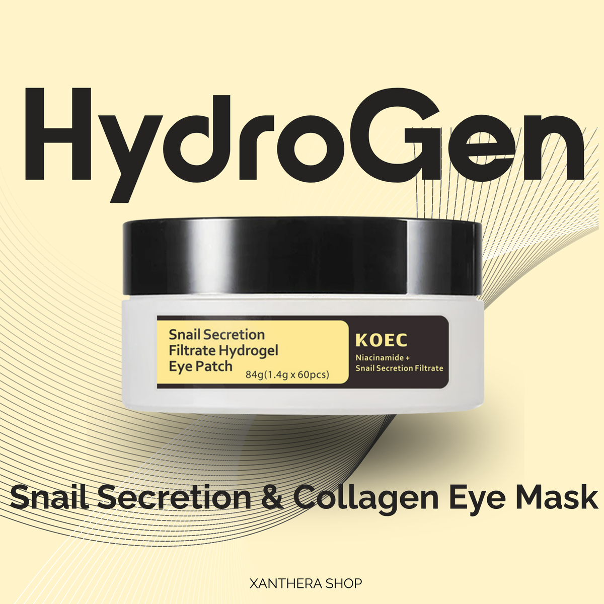 HydroGen™ Snail Secretion & Collagen Eye Mask